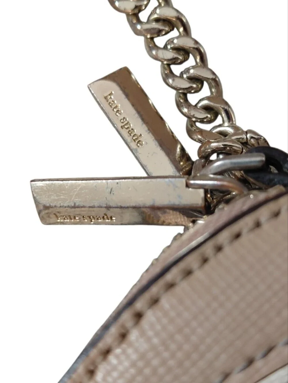kate spade New York Spencer Double Zip Cream & Tan Crossbody Bag